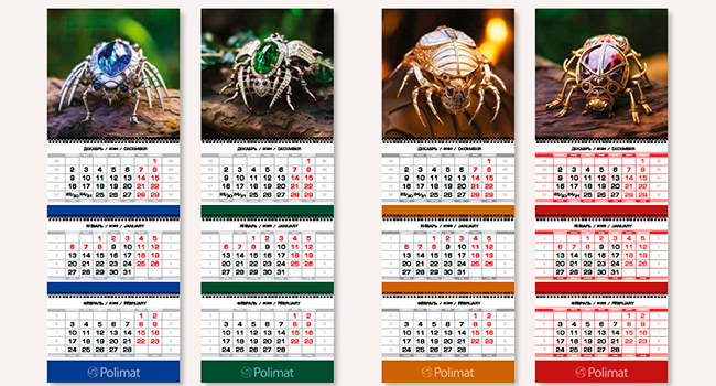 Квартальные календари — идеальный выбор для корпоративного подарка